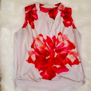 Sleeveless Floral Blouse